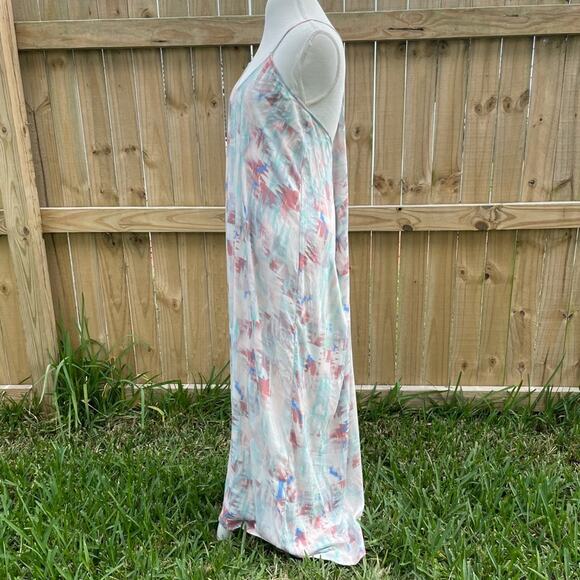 LoveStitch Draped Back Abstract Printed Maxi Dress - Picture 3 of 7
